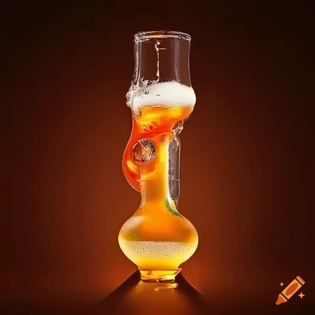 Logo for bong water beer brand with a creative bong design on Craiyon