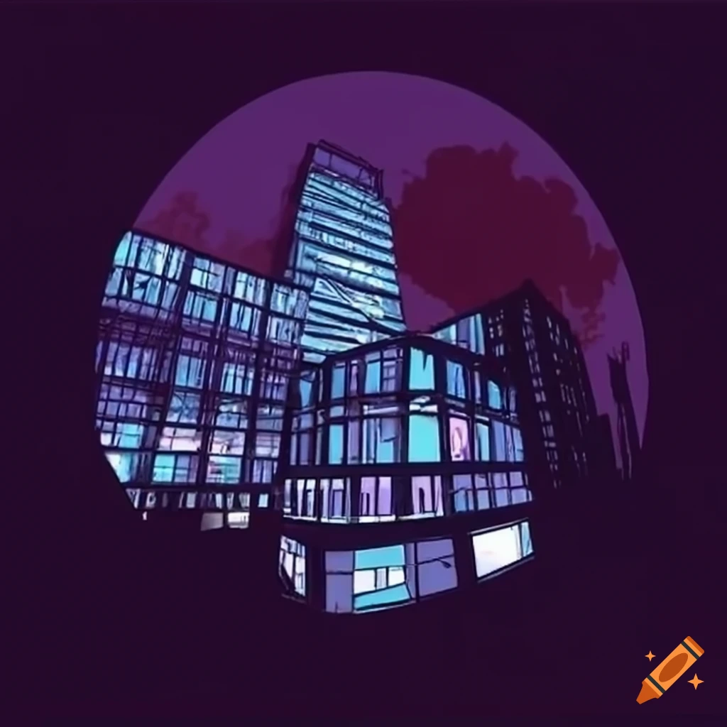Modern architecture album cover design for a university project