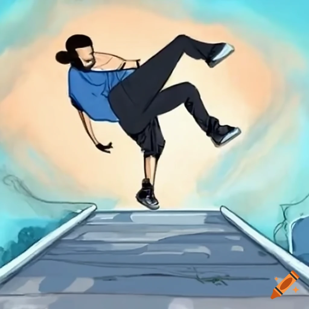 image of someone practicing parkour