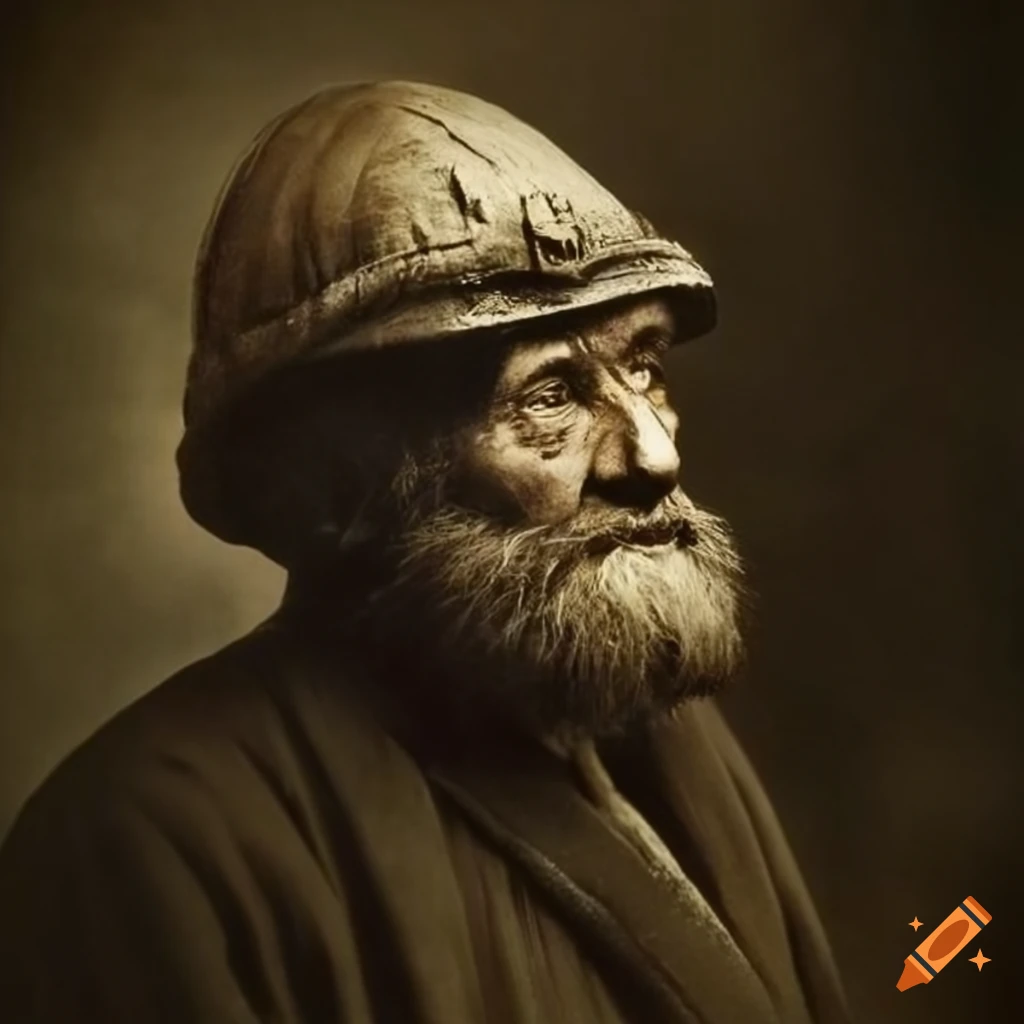 daguerreotype of a 1870's coal miner