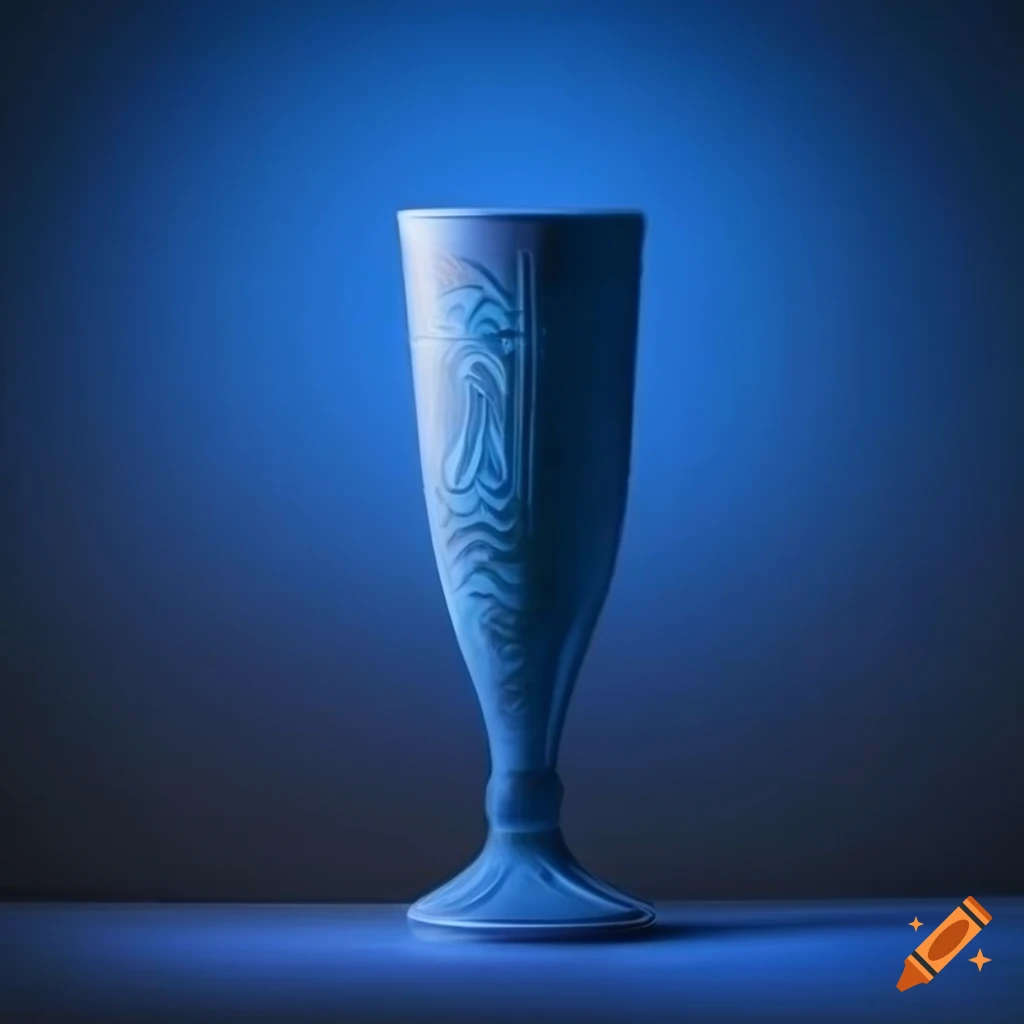 photo of a beautiful art deco vase at blue hour