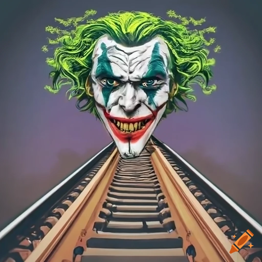 Joker riding on rails