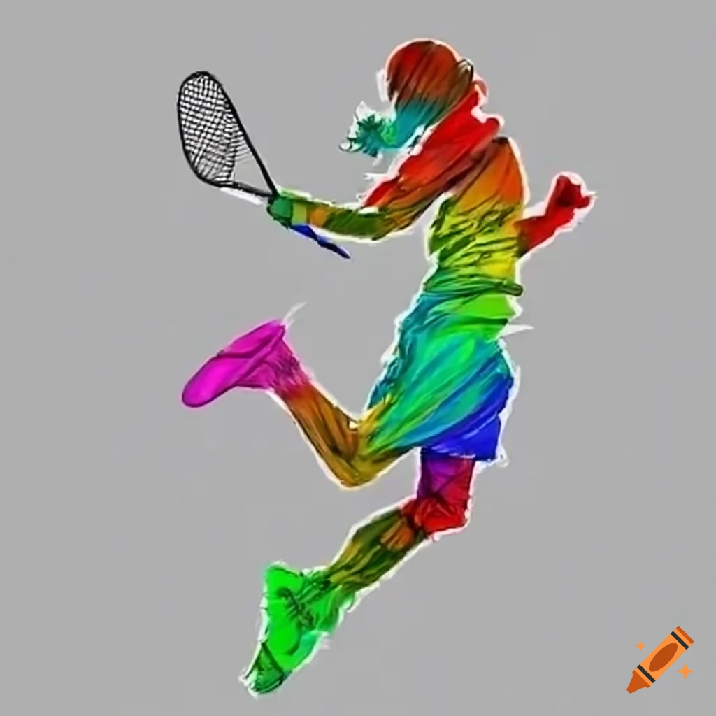 image of two badminton players competing