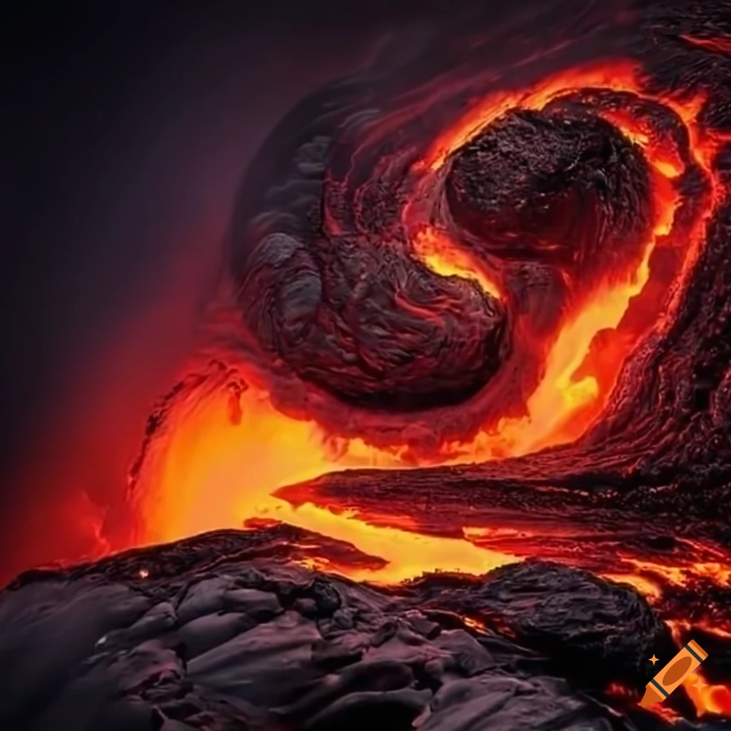 swirling pit of lava