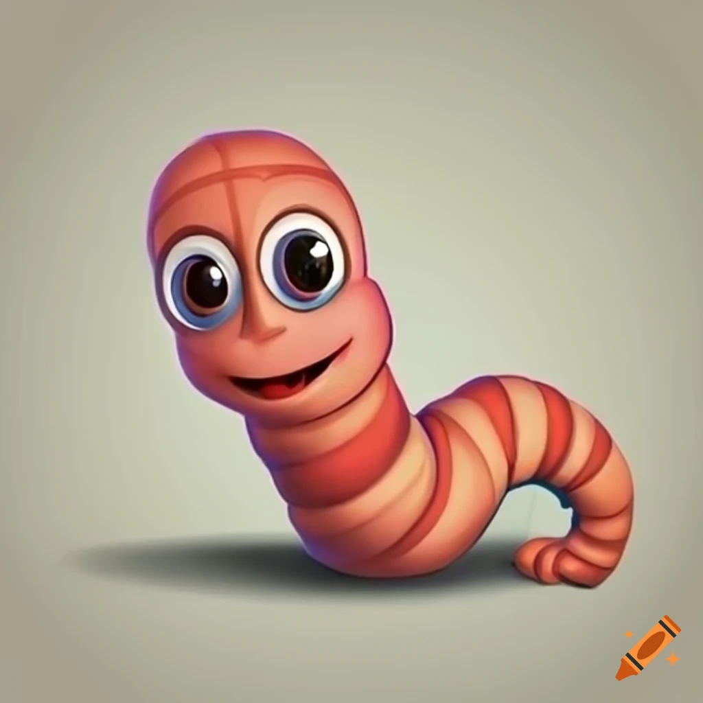 Cartoon worm characters with shoes on Craiyon