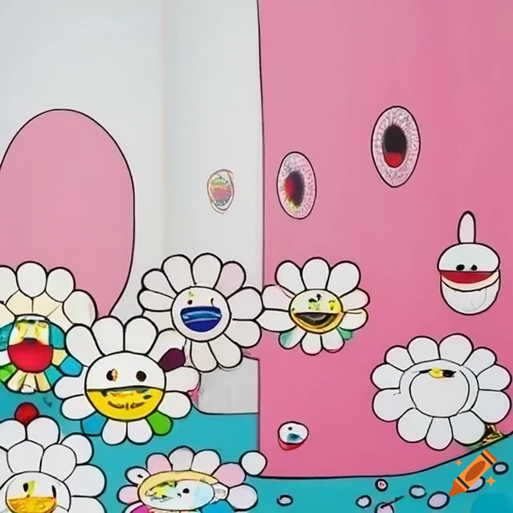 artwork of Alfresco dining by Chiho Aoshima and Takashi Murakami