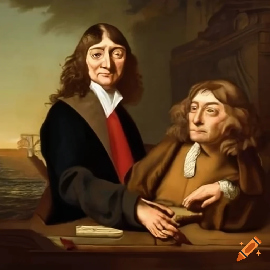 Portrait of rené descartes and david hume