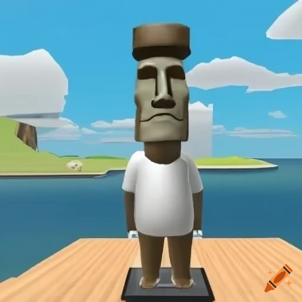 Moai statue in wii sports