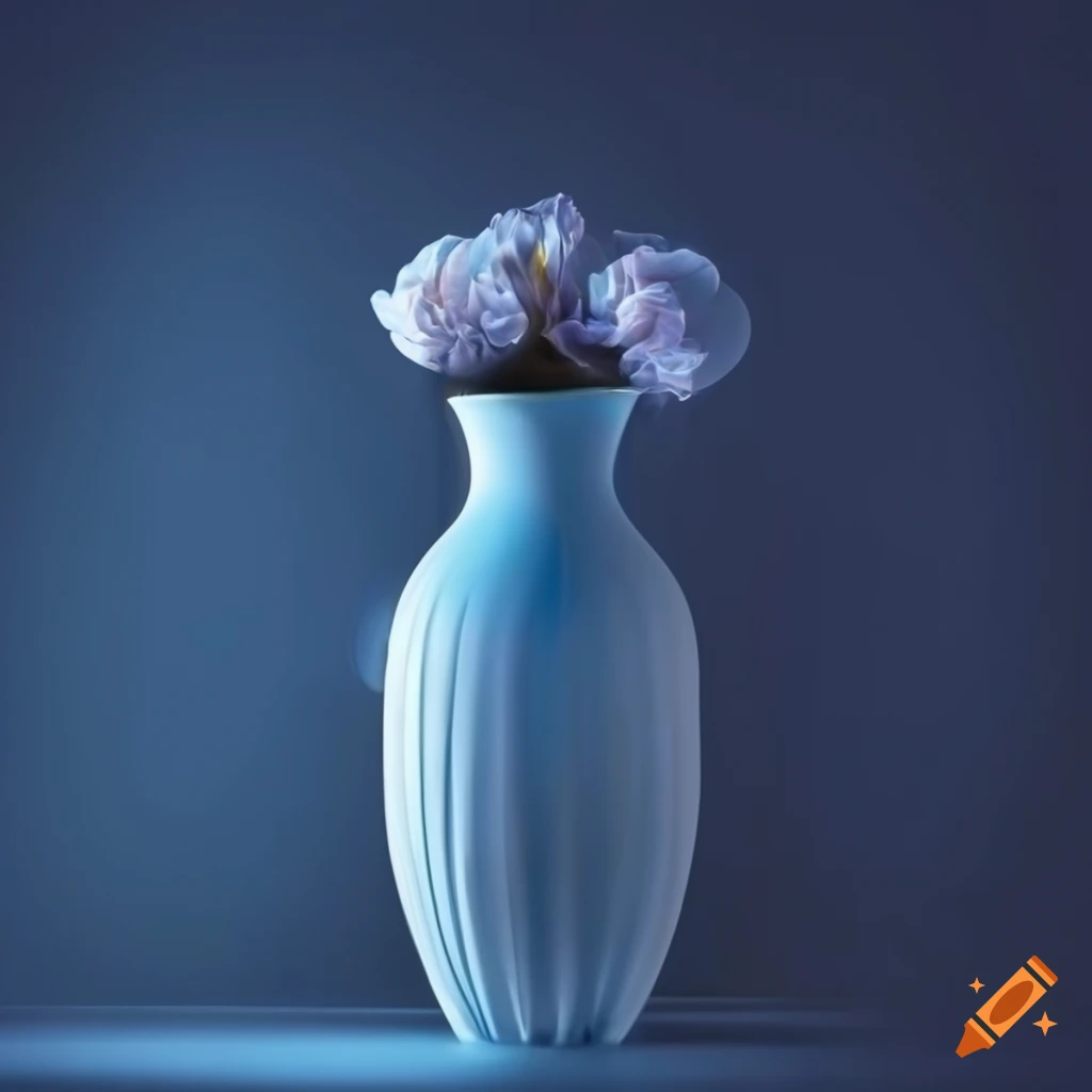 photo of a stunning art deco vase in dramatic lighting