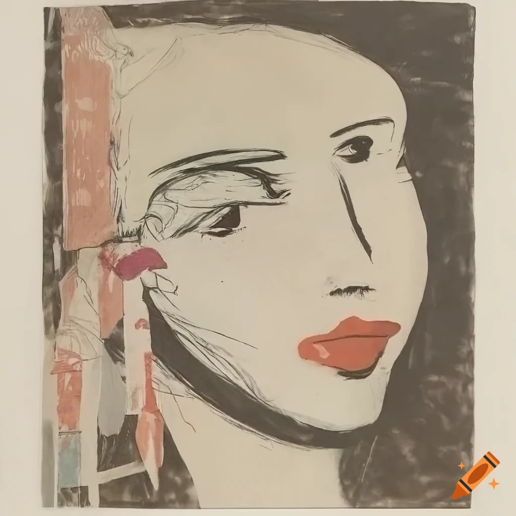 Colorful portrait of a beautiful woman on Craiyon