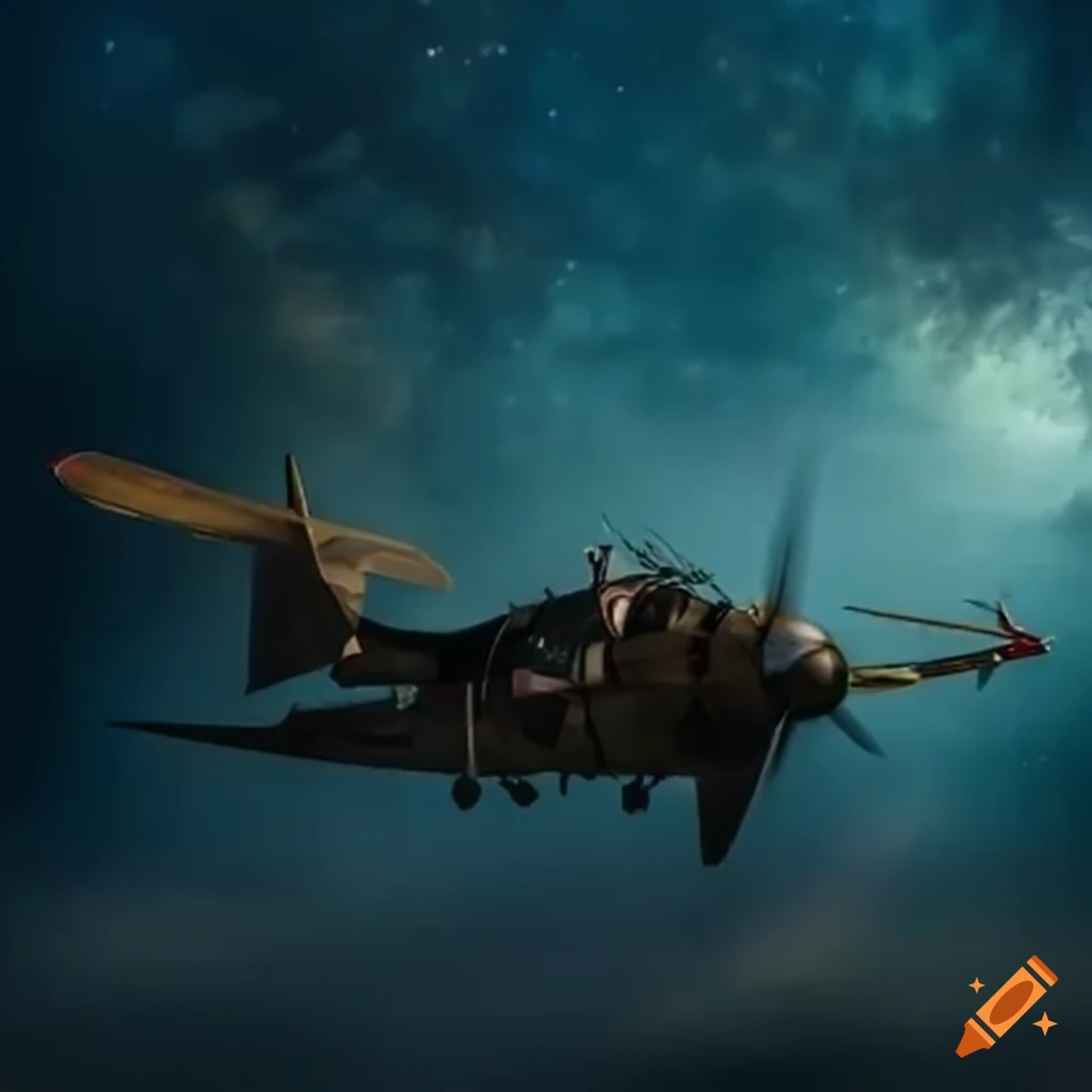 fantasy ranger flying an airplane