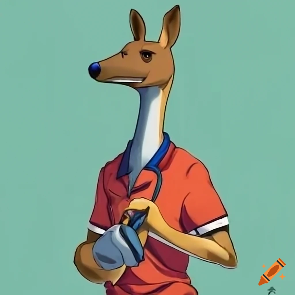 kangaroo playing golf