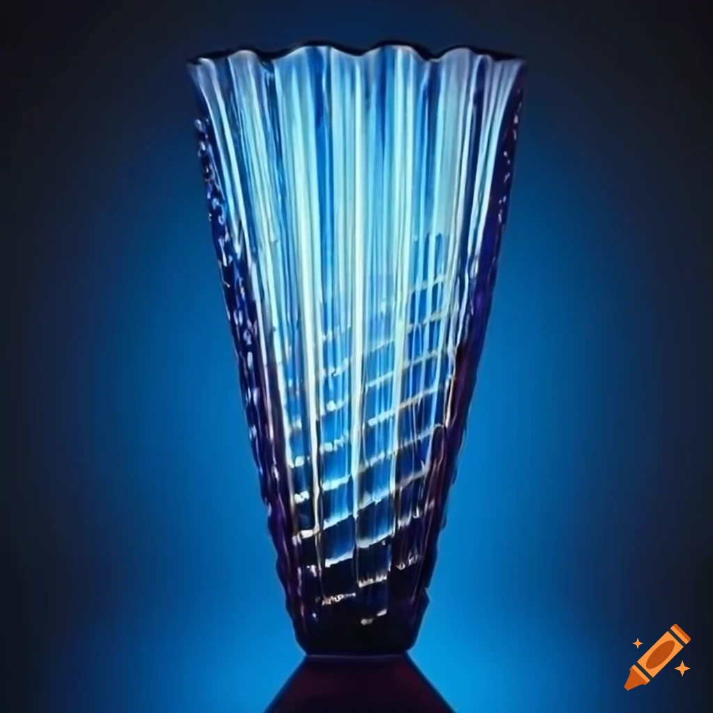 photo of a dramatic lit art deco vase