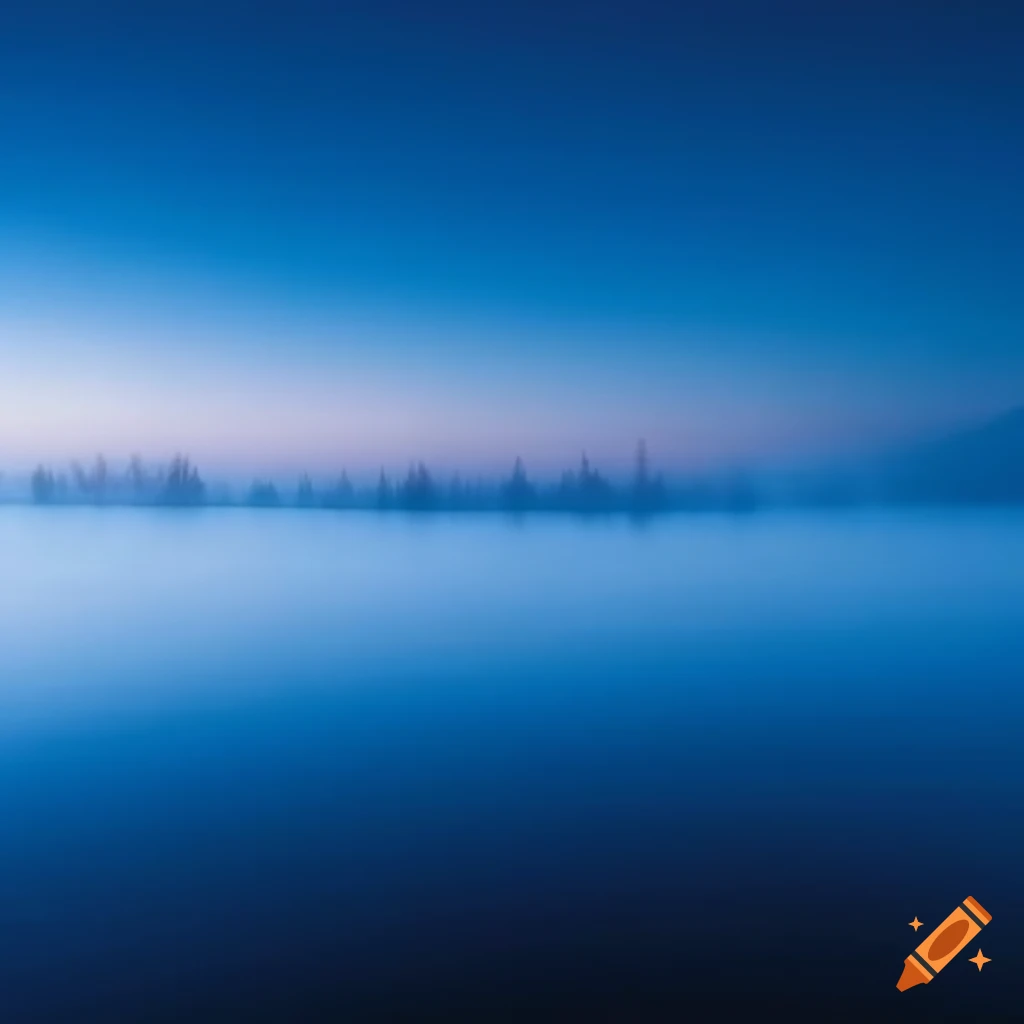 mystical scenery with layers of blue fog