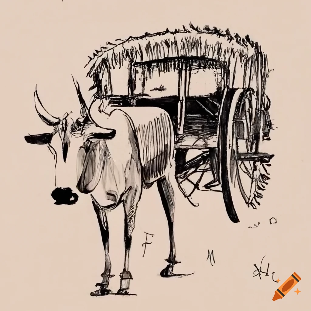 Bullock Cart - RamyaSadasivams Art Gallery