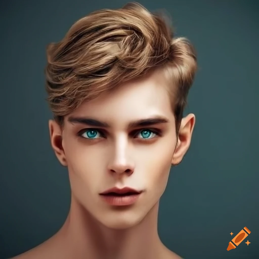 Portrait of a stylish man with green eyes and light brown hair