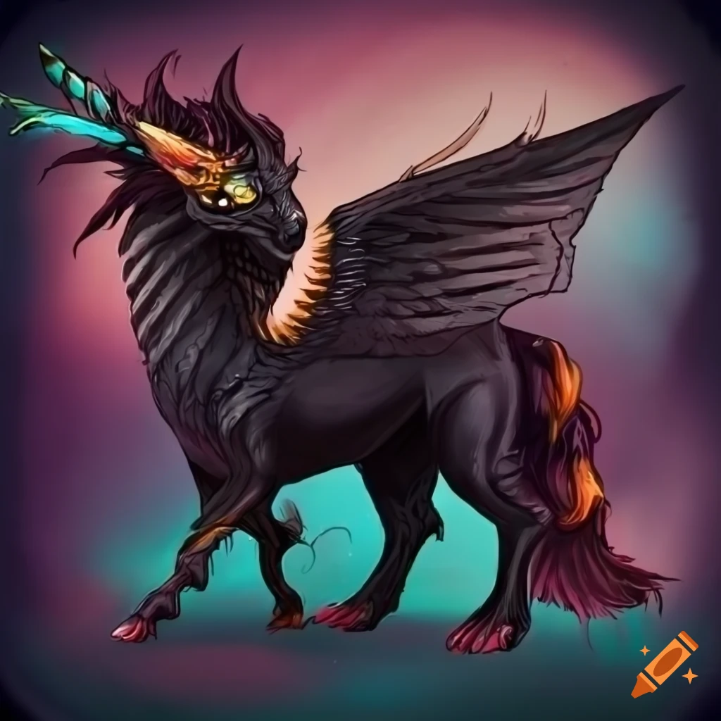 mythical creature with multiple animal features