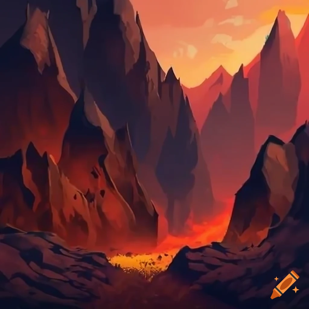 Background of a volcanic mountain path