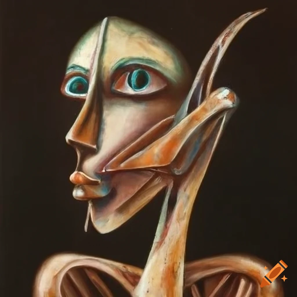 surrealistic art of African tribal bones