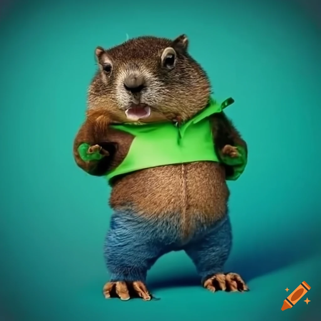 image of a person dressed as a marmot