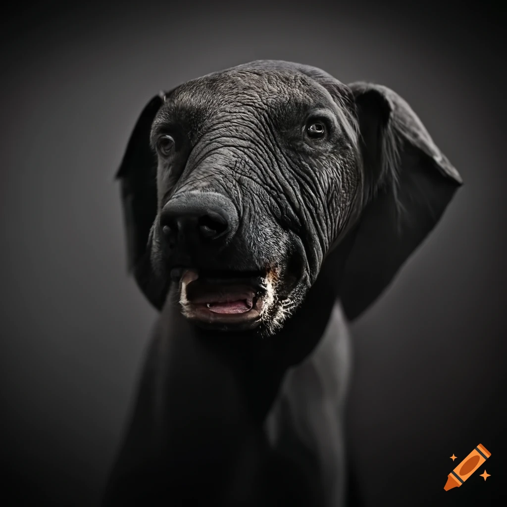 Image of an elephant and a dog