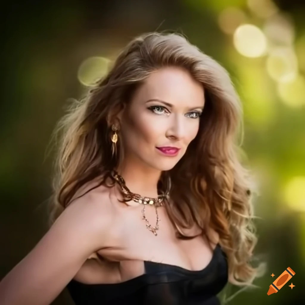 Jamie colby posing for a glamour photo on Craiyon