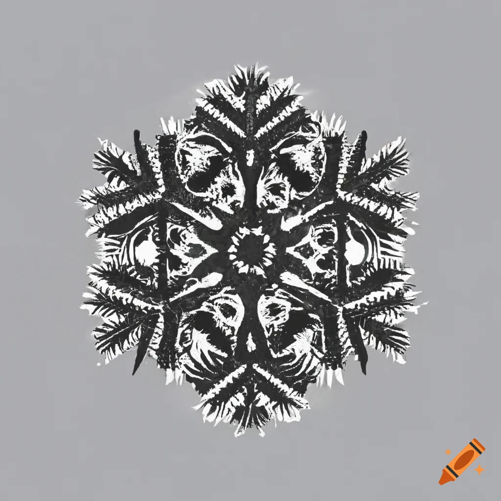 Silver snowflakes on a gray background on Craiyon