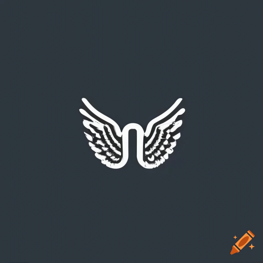 minimalistic logo with winged send button