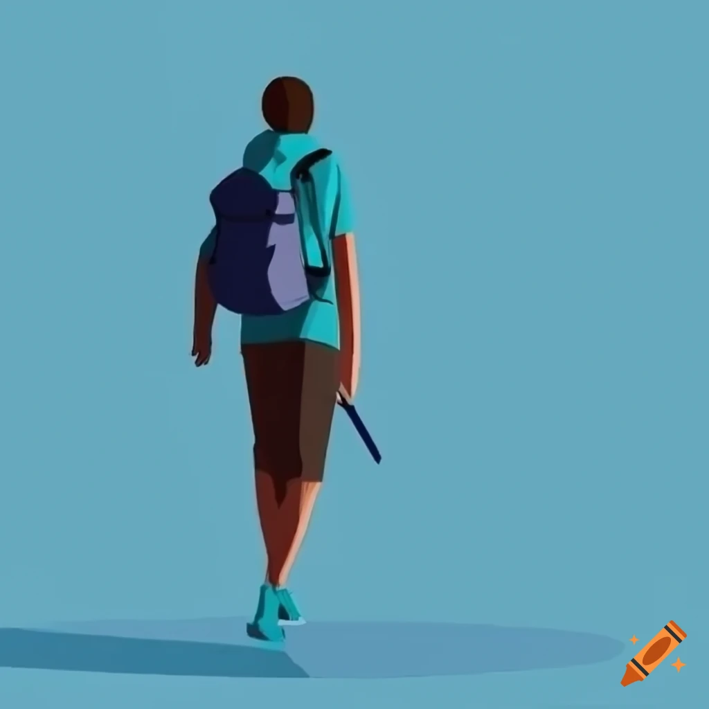 person-walking-with-a-backpack-on-craiyon