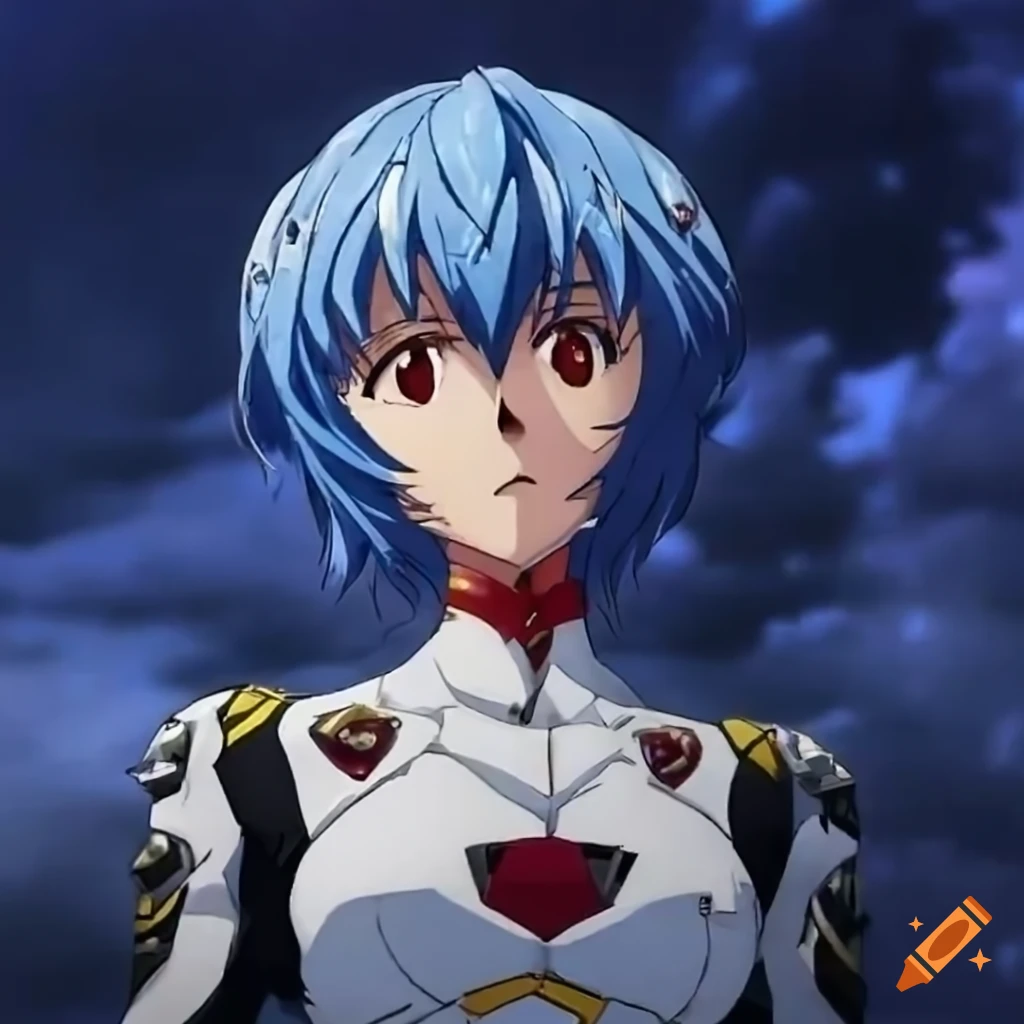 Portrait of rei ayanami from neon genesis evangelion on Craiyon