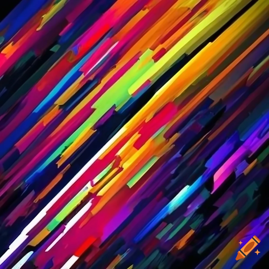 Aggressive futuristic abstract art in vibrant colors