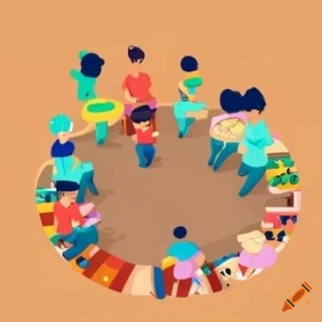 preschool-classroom-with-diverse-students-and-teacher-on-craiyon