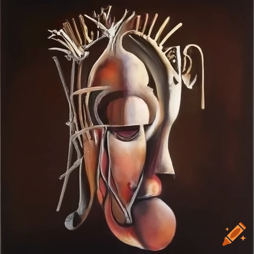 surrealistic art of African tribal bones
