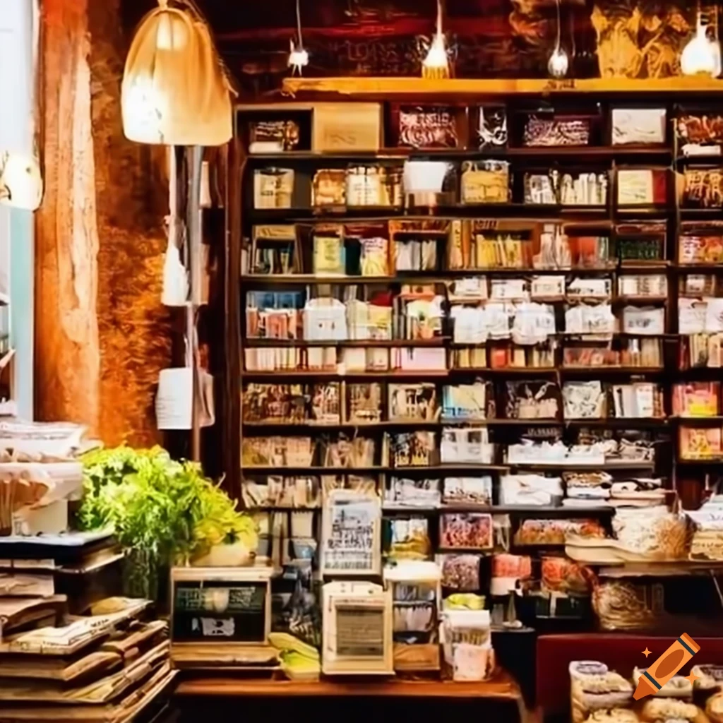 multi-functional store selling spices, books, and flowers