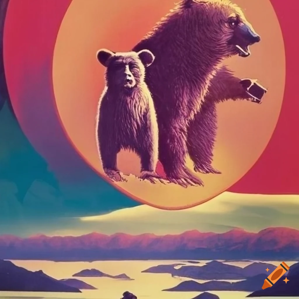 vintage movie poster for 'Bears in the Sky'