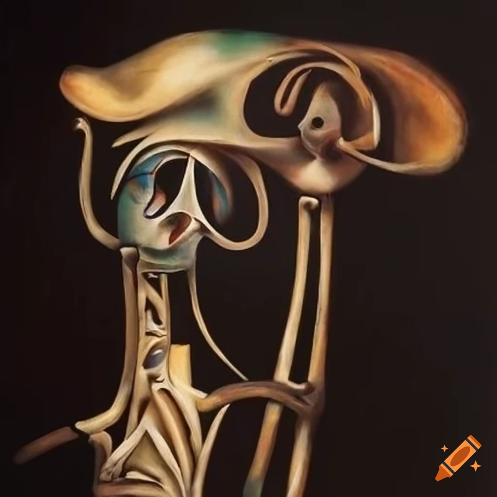 surrealism artwork inspired by Francis Bacon and Wifredo Lam