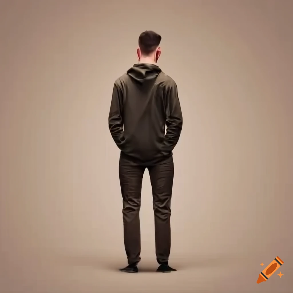 back view of a stylish man in clothing