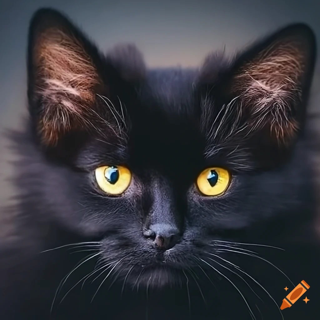 cute fluffy black cats