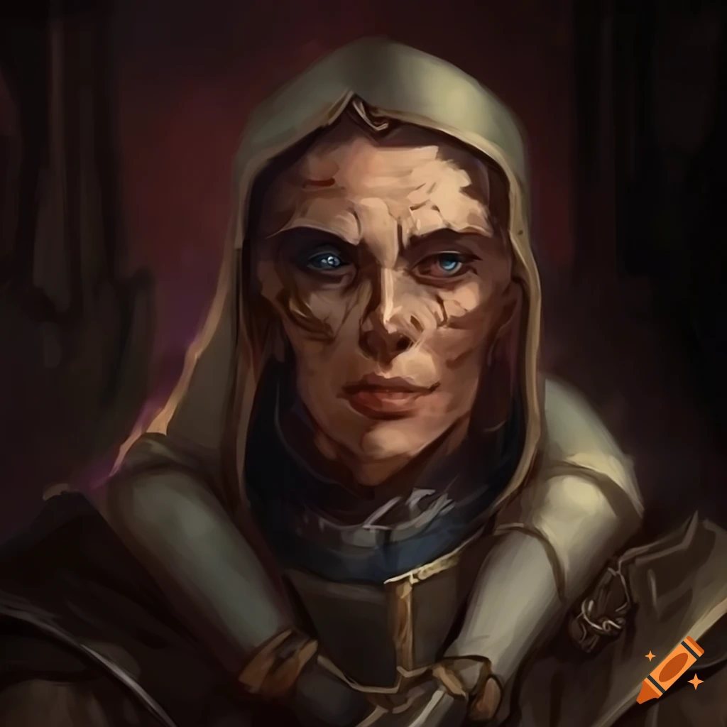 Image of an injured cleric on Craiyon