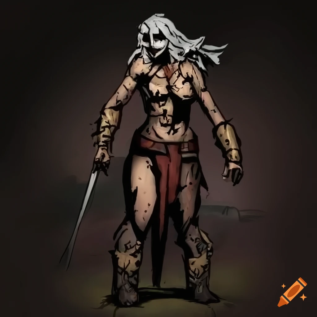 Artwork inspired by darkest dungeon with