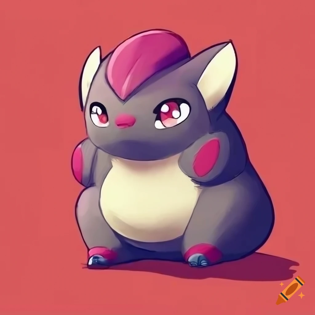 adorable design of a chubby zorua