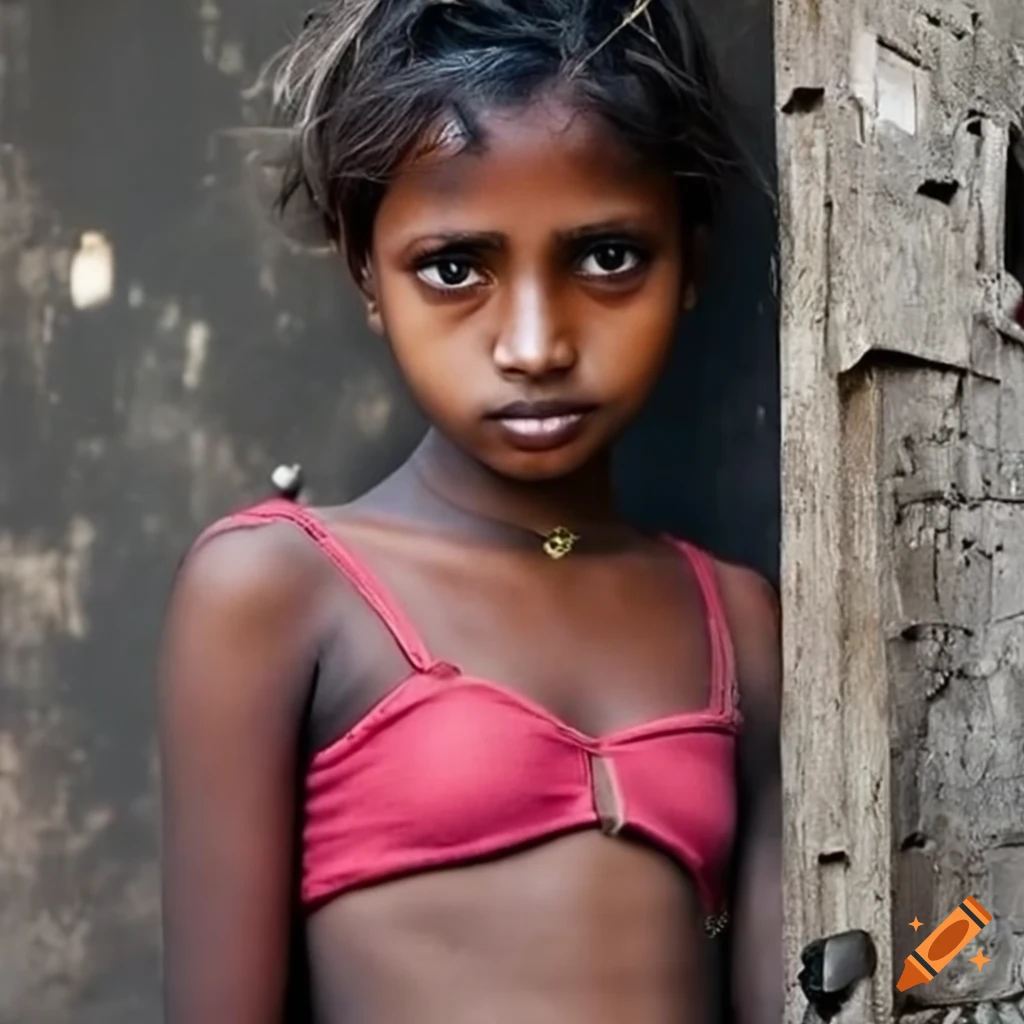 slum girl Portrait of a girl in urban slum on Craiyon