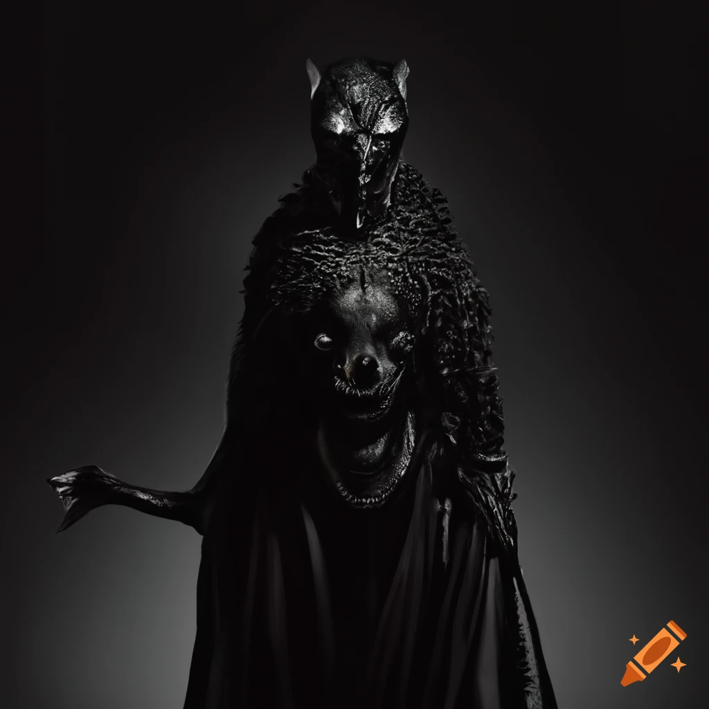 Artistic representation of the color black