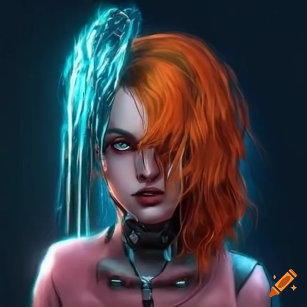 Carrot girl in cyberpunk style on Craiyon