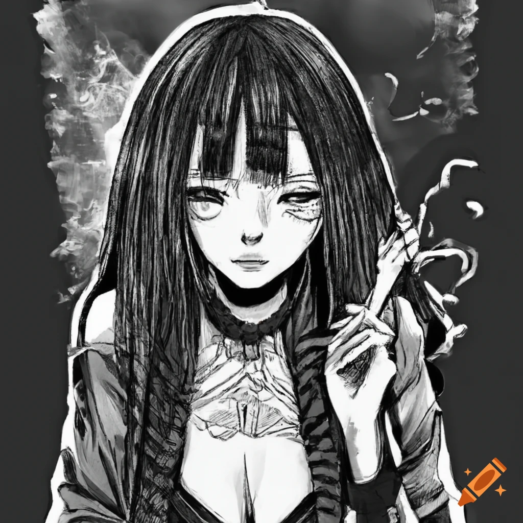 Black Person Gangster Fighter Smoking a Cigarette Anime · Creative Fabrica-demhanvico.com.vn