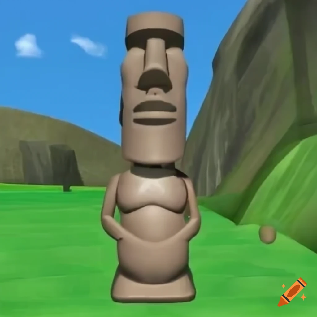 Moai statue in wii sports