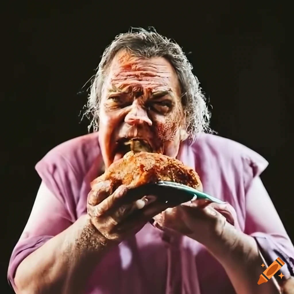 Meatloaf the singer enjoying a delicious meatloaf