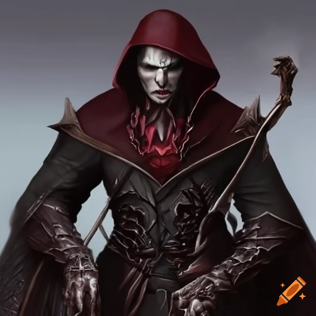 Ultra realistic male vampire warlock on Craiyon