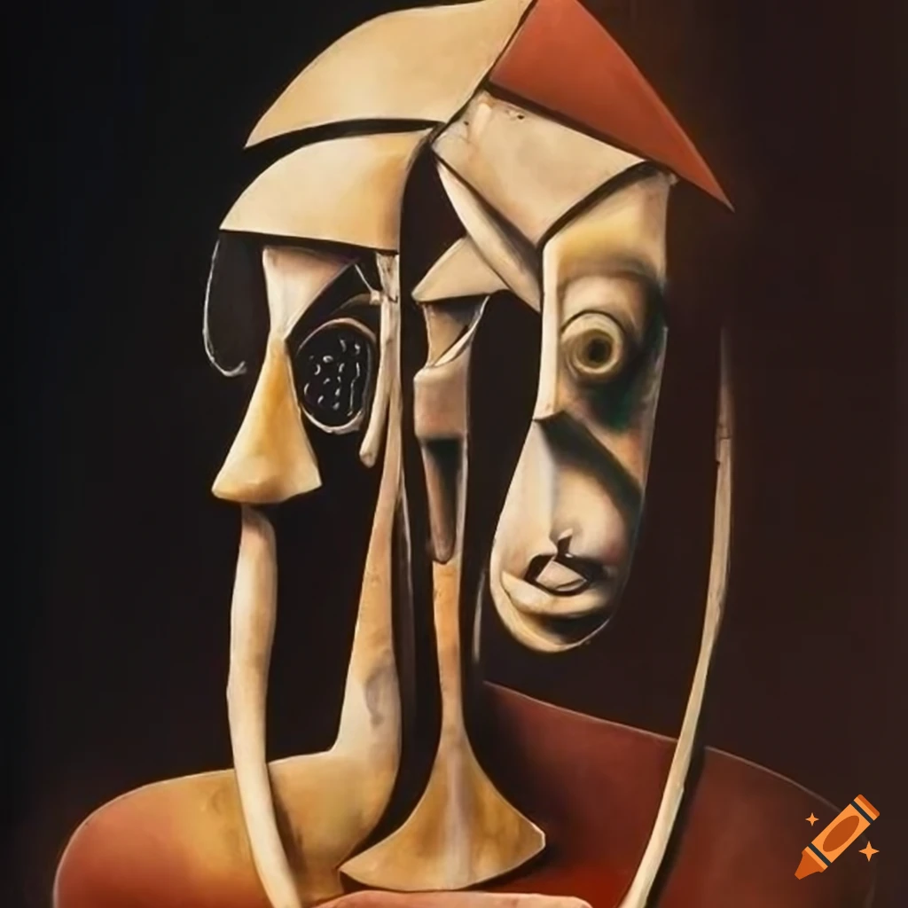 surreal art combining Francis Bacon and Wifredo Lam inspired by African tribe