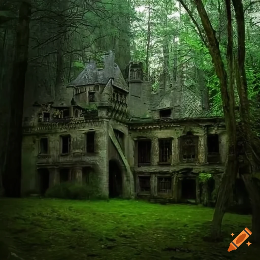 Berry’s forest, Ghost’s castle 森 Scary mysterious ghost castle in a creepy forest